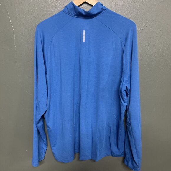 REI Sweater Mens Extra Large Blue CO OP Midweight Base Layer Quarter Zip Outdoor - Picture 3 of 4